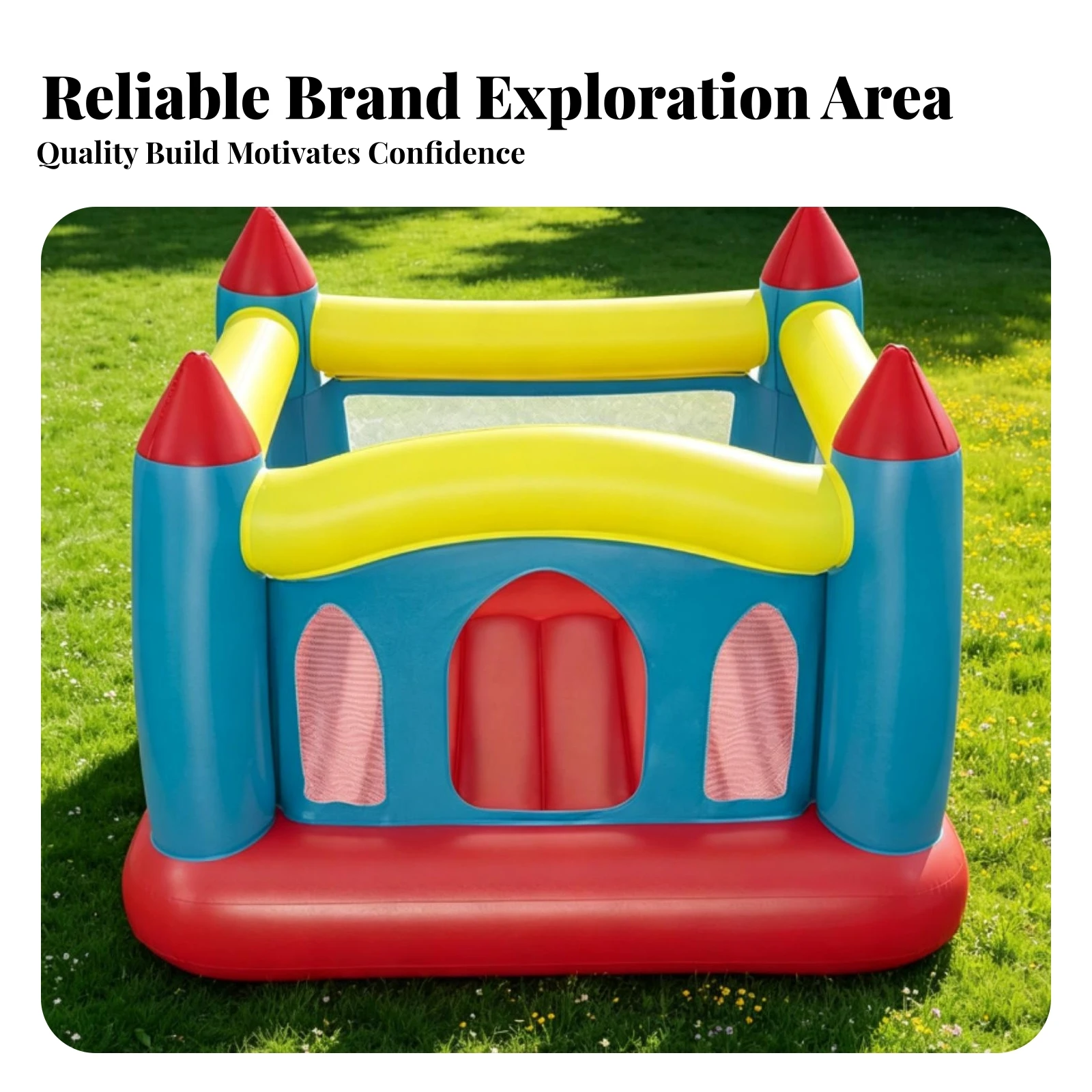 Portable Inflatable Castle Bouncer Inflatable Jump House Arched Openings Castle-Style Jump House for Children