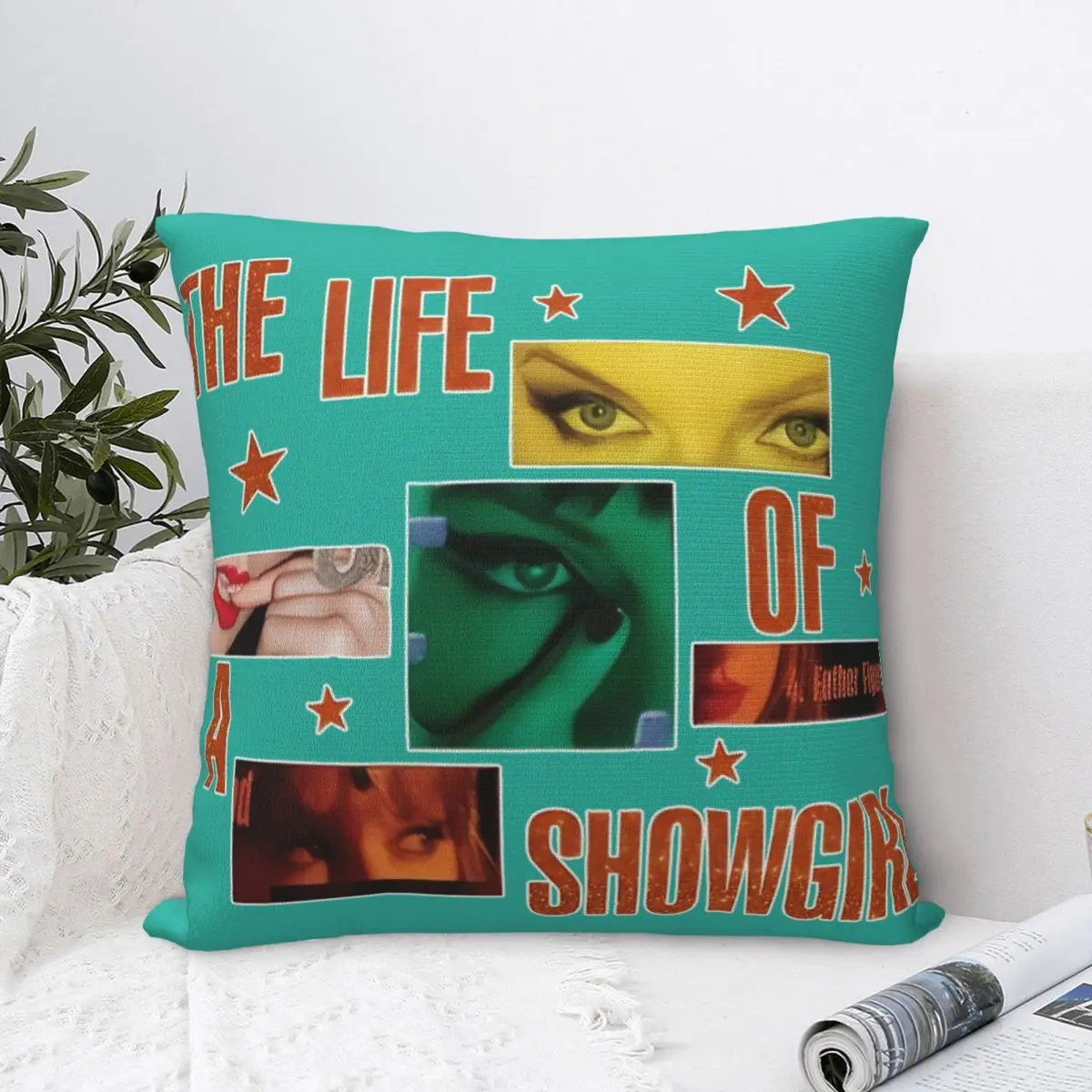 The Life Of A Showgirl Album Pillowcase Polyester Cushion Cover Decorations Pillow Case Cover Home Square 40X40cm