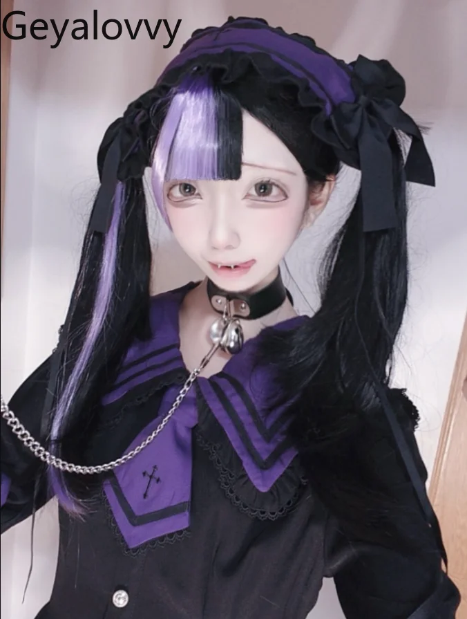 

Square Neck Tie Decoration Suit Original Design Japanese Subculture Long Sleeve Slim Lace Trim Dress and Shorts Two-Piece Set