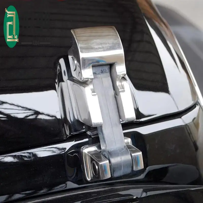 

AX94-Chrome Hood Catch Kit Latch Locking Bracket Holder For Jeep Wrangler JK 2007-2017 Accessories