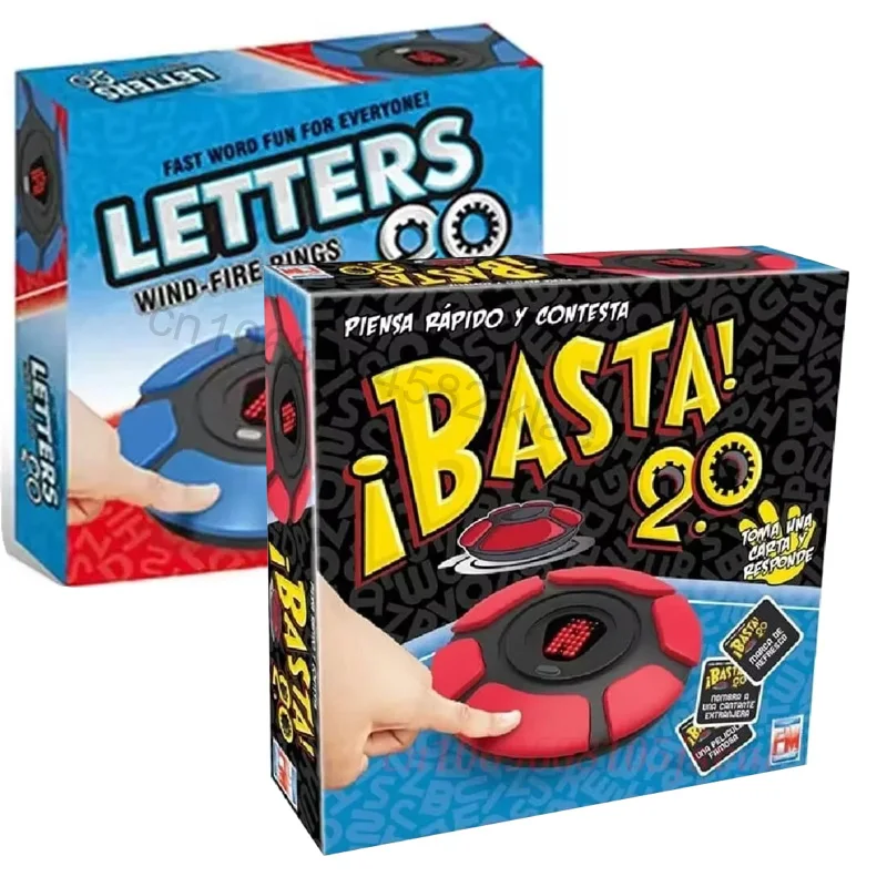 New Basta 2.0 Board Game Spanish Version Quick Thinking Full Letters English Travel Games Gifts Fast-paced Family Gathering Toys