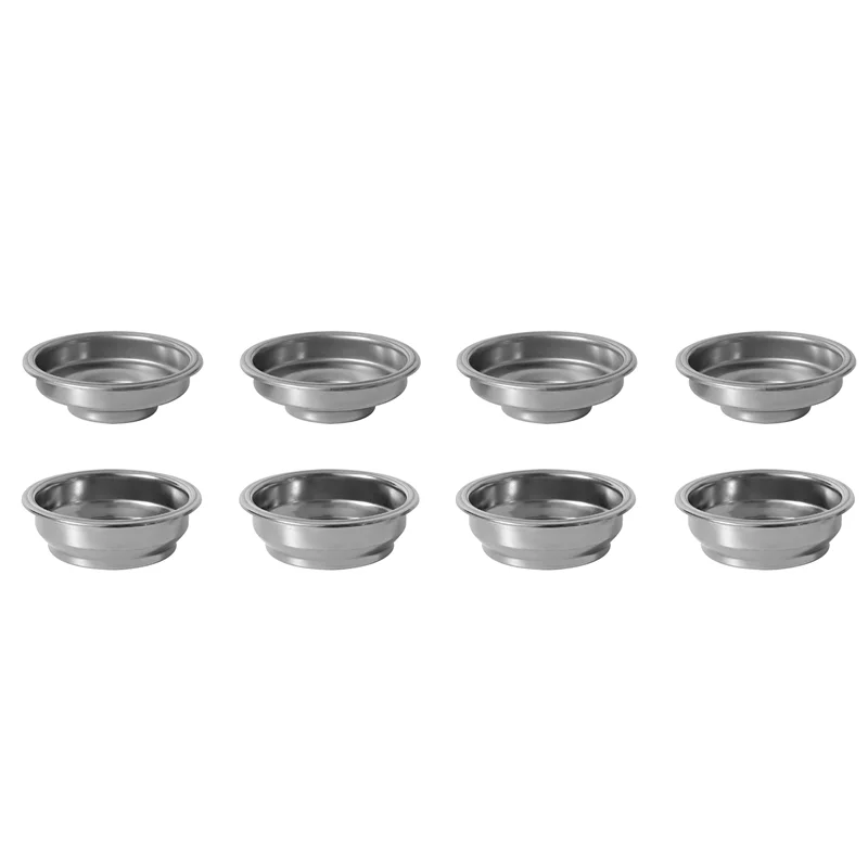 A44T 8PCS Stainless Steel 58Mm Coffee Tea Filter Basket For Espresso Coffee Machine Accessories Pressurized Powder Bowl