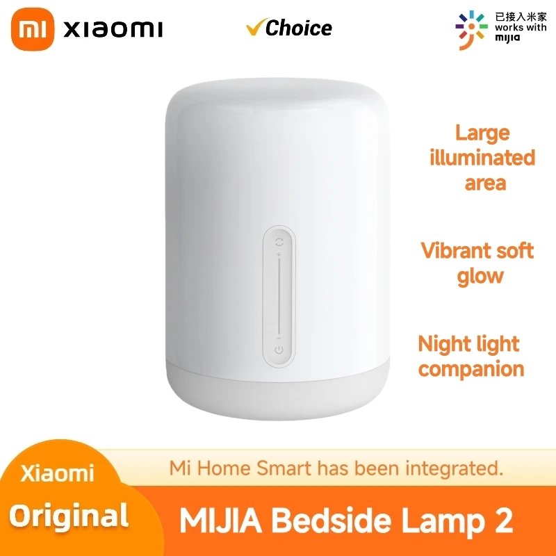 

Xiaomi Mijia Smart Bedside Lamp 2 - 400 Lumens Color Changing LED Night Light, WiFi Bluetooth Touch Control, Compatible with App