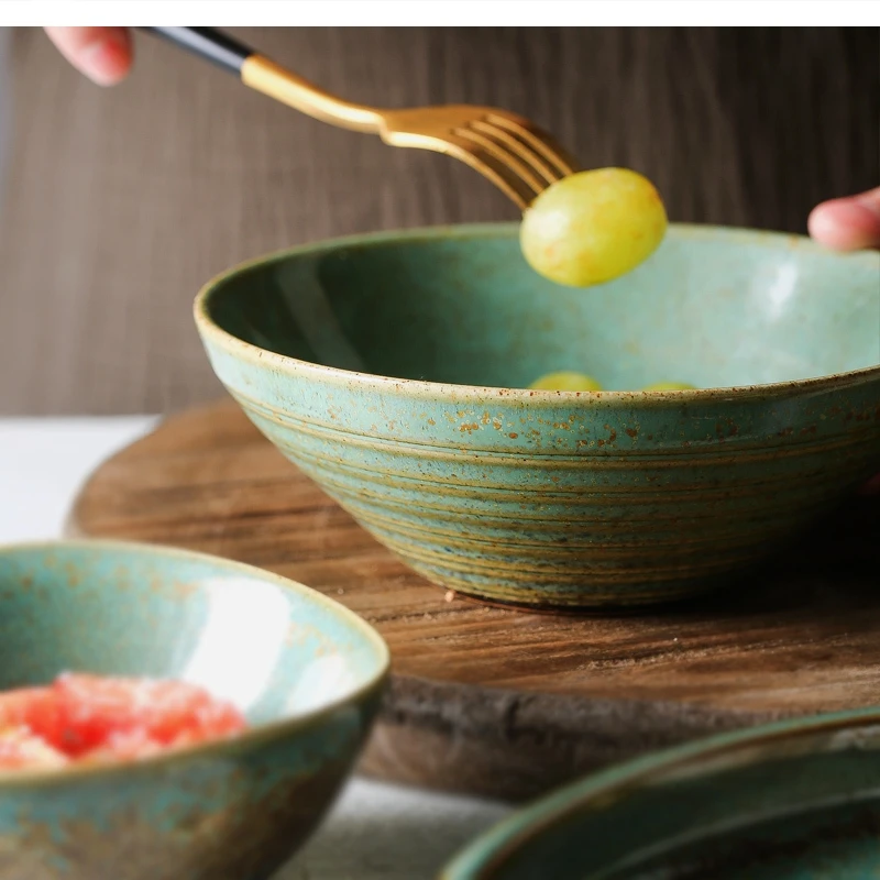 

rice household ceramic tableware handmade commercial large soup beef noodle mixing