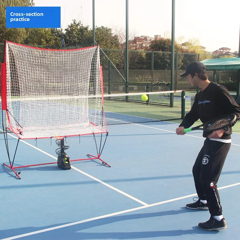 Tennis throwing machine coach ball machine single belt catch net practitioner training equipment special self-service machine