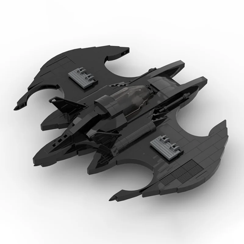 329PCS MOC Hero Movie Mod Studless Batwing 89 Design Transbricks Model Building Blocks DIY Assembly Building Blocks Display Gift view 2