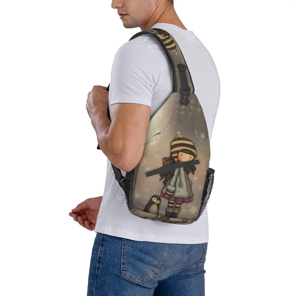 Santoro Gorjuss Pop Crossbody Sling Bags Kleine Borsttas Cartoon Schouderrugzak Dagrugzak Voor Wandelen Buiten Kampeertas