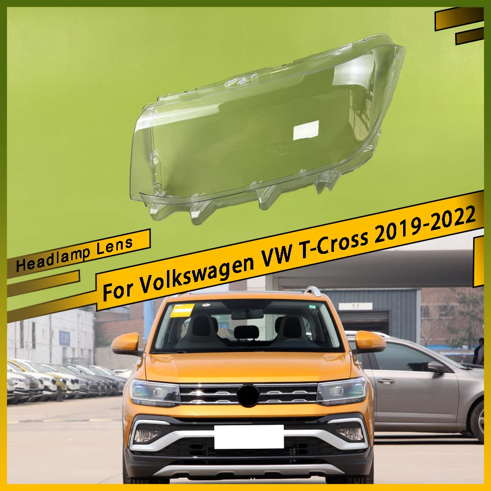 

For Volkswagen VW T-Cross 2019 2020 2021 2022 Car Headlight Lens Cover Transparent Lampshade Clear Headlamp Cover Lamp Shell