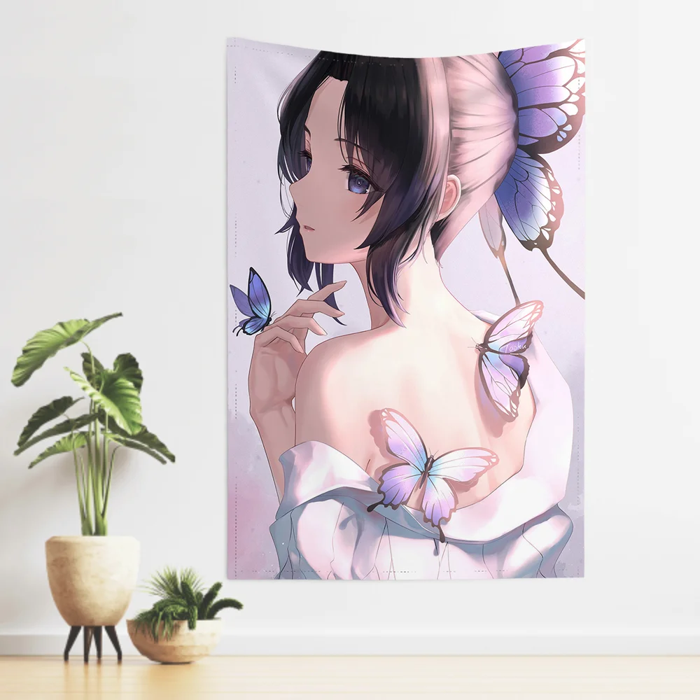 My Hero Academia Kochou Shinobu Tapestry Room Decor Wall Cloth Party Hanging Background Room Decor Baby Room