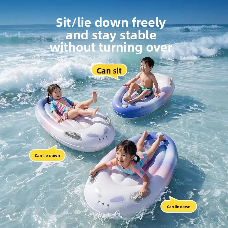 Multifunctional Water Sports Swimming Equipment, Thick Surfboard Floating Board with Enlarged Handles, Swimming Ring，Water Sport