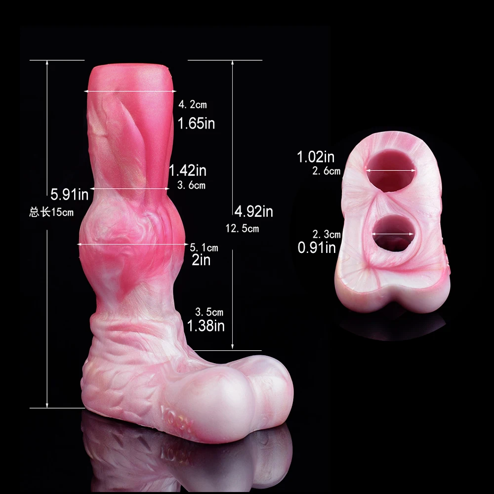 LICKER Soft Silicone Animal Wolf Penis Sleeve Extender For Men Enlargement Cock Wearable Masturbator Delay Ejaculation Sex Toys