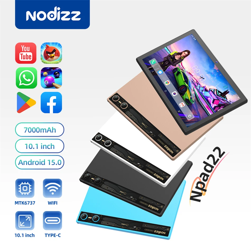 

New Android 11.0 Tablet 10.1 Inch 12GB RAM 512GB ROM Quad Core Processor HD IPS Screen 5 MP Rear Camera WiFi Free Six-Piece Set