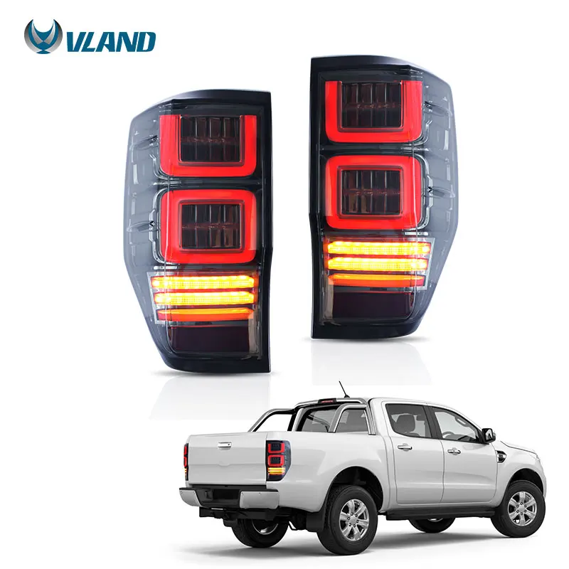 

VLAND Factory LED Tail Lamp Assembly 2012-2017 2018 for Ranger With Moving Tuled T6 T7 Car Tail Lights for Ford Ranger