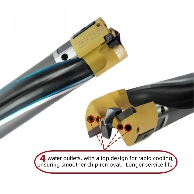 HLC Modular Crown Drill Interchangeable 5mm Carbide  Straight Shank CNC Metal Hole Drilling Bits Straight Flute Design