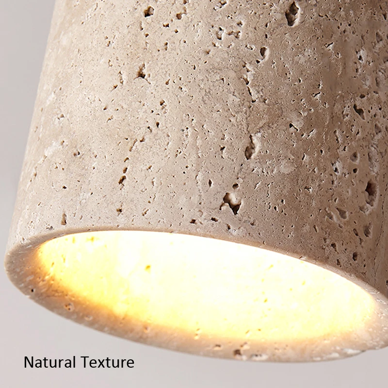 Wabi Sabi-lámpara de techo para vestíbulo, balcón, pasillo, amarillo, travertino, Downlight E27, Hotel, hogar, restaurante, luces de mármol