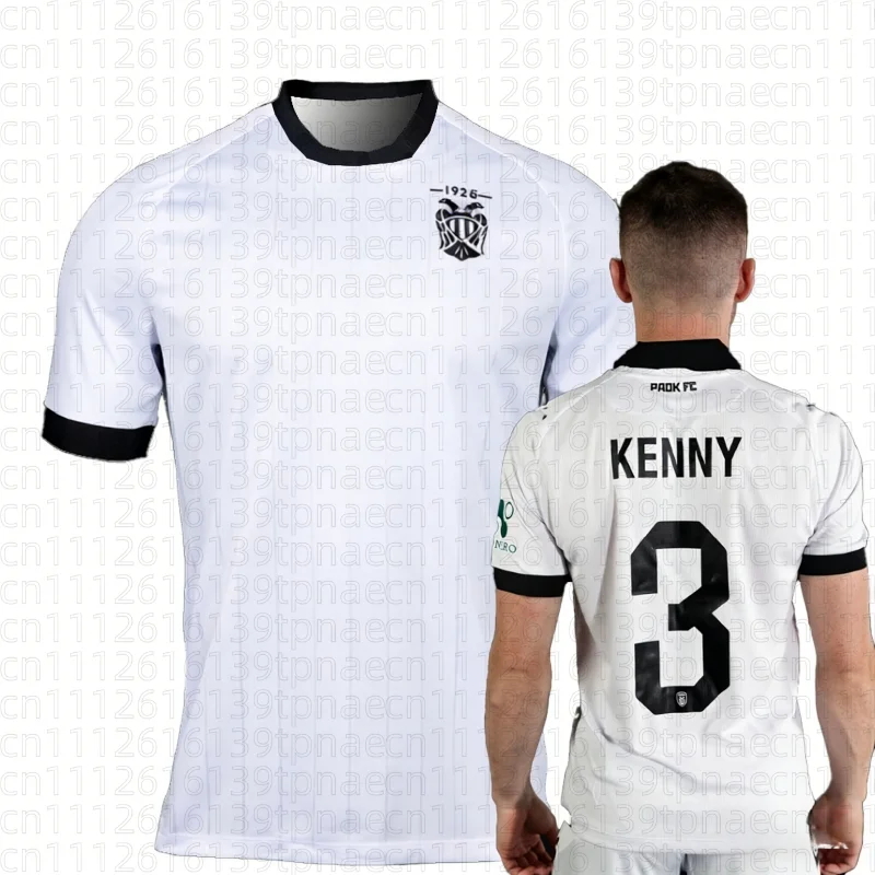 PAOK Thessaloniki Griechenland 2026 Heim- und Auswärtstrikot Unisex Freizeit-Sport-T-Shirt für Erwachsene und Kinder Familien-Kinder-Tees Mode