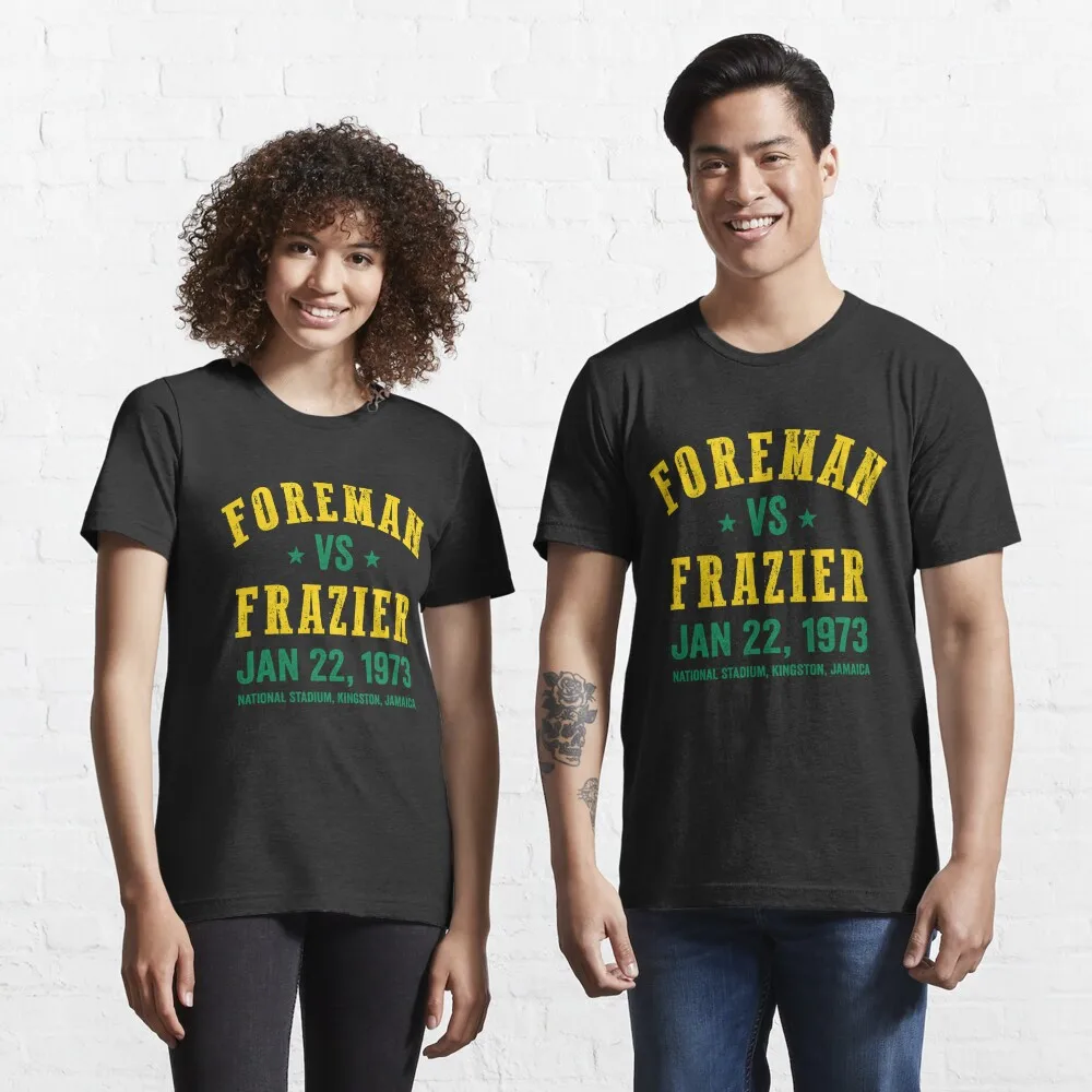 Foreman Vs Frazier Boxing T-shirt Essential T-Shirt  For Men Clothing Women Short Sleeve Tees Y2K Tops New Arrival Unisex Summer