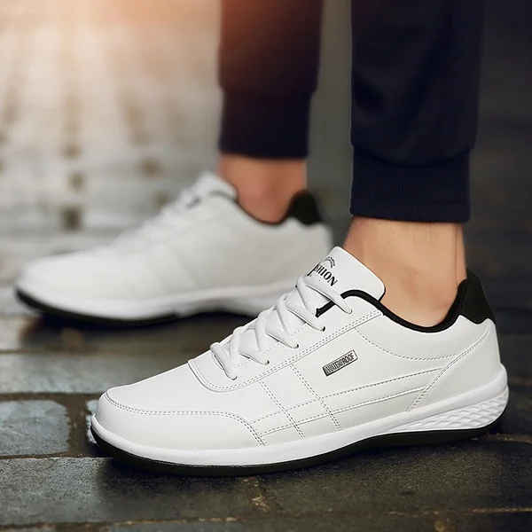 Chaussures de course antidérapantes pour hommes, baskets de Jogging, de Trekking, d\'athlétisme, confortables, en cuir souple, légères