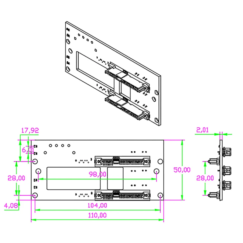 Dual/Triple SATA 2.5/3.5 Inci Hard Drive Backplane NAS Chassis Adaptor Pelat SATA Besar 4D Power Supply Storage Server Backplane