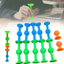 Soft Sticky Suction Dart Fidget Toys Home Interactive Game Pop Silicone Darts Flights Decompression Toy Kids Throwing Toys Party