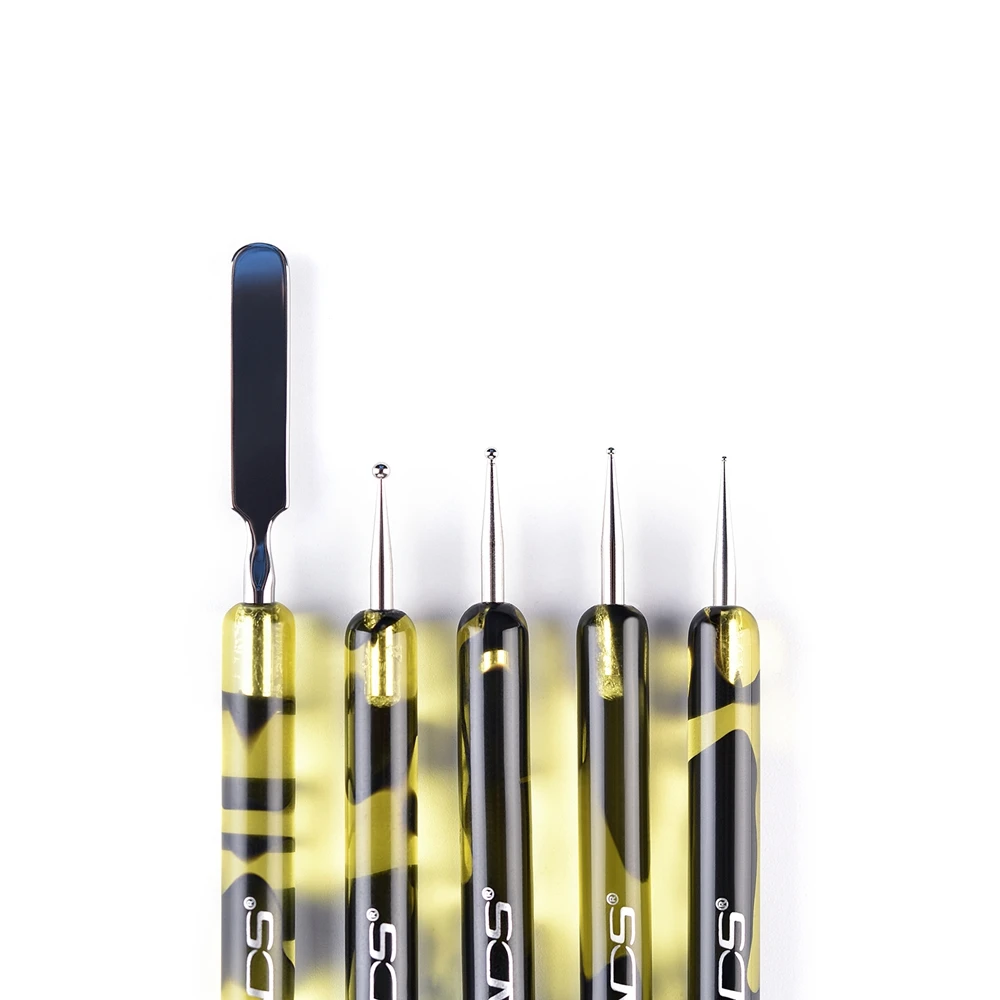 KADS Kolinsky Sable Nail Art Brush Double Head UV Gel Nail Painting Nail Dotting Pen Stirring Rod Stick Manicure Tools