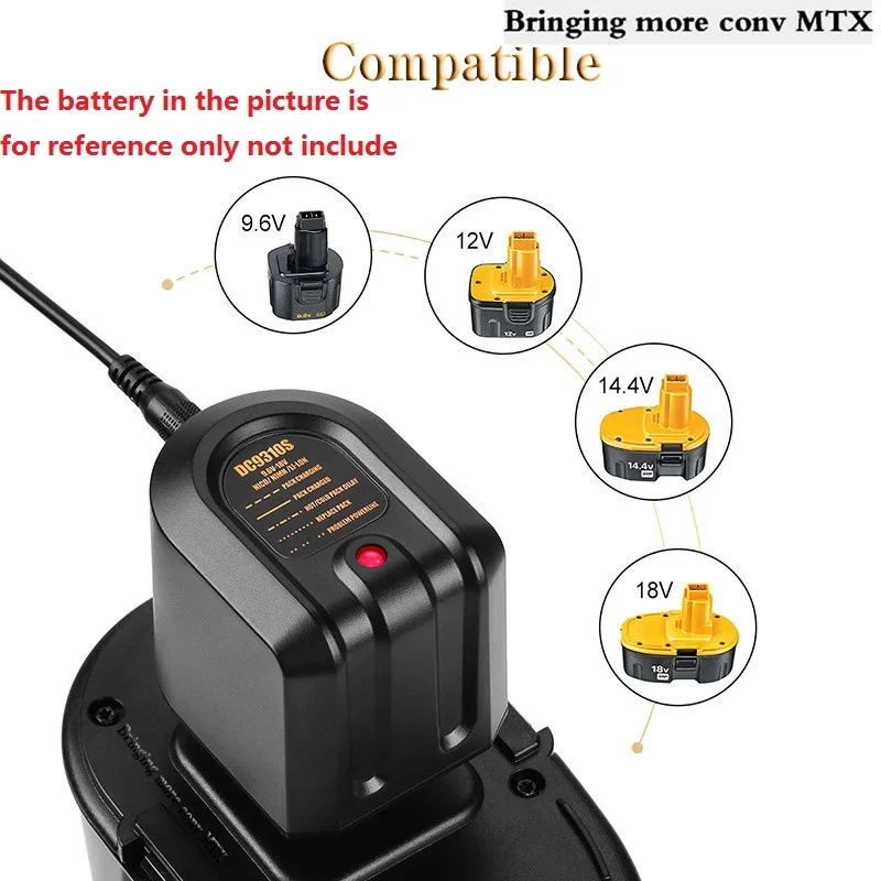

High quality Battery Charger DC9310S For Dewalt 9.6V-18V NI-CD NI-MH Battery DW9072 DW9071 DE9091 DC9071 DC9098 DW9098 hotsell