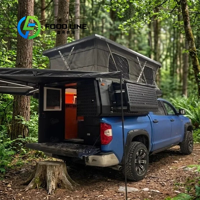 Portable 4x4 Truck Bed Pop Up Camper Tent for Pickup Overland Camping Outdoor Adventures Expedition Road Trips Journey Travel