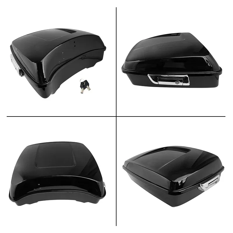 Motorcycle Chopped Trunk Razor Trunk Luggage Carrier Box Top Cases For Harley Touring Street Road Glide Road King 1993-2026