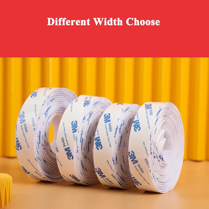 3M 9448A High Adhesive Hook Loop with Back Adhesive, Double-Sided 3m Tape with High Viscosity No Trace, Self-Adhesive Tapes - Image 4