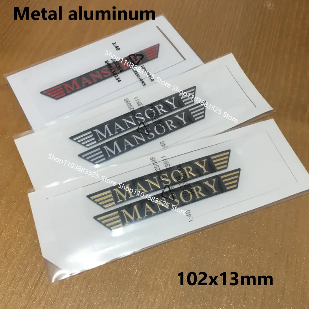 102x13mm Metal Pasted Car Logo Emblem Badge Sticker for Mansory W464 W465 G500 G63 Badge Sticker Modify Accessories