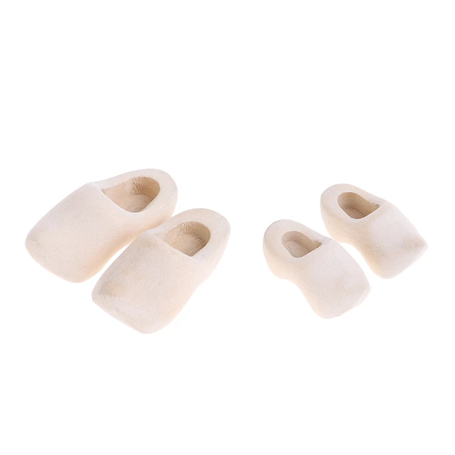 Wooden Collocation Model Miniature Wooden Clogs Wooden Diy Accessories Wooden Shoes Dolls Accessories Aliexpress
