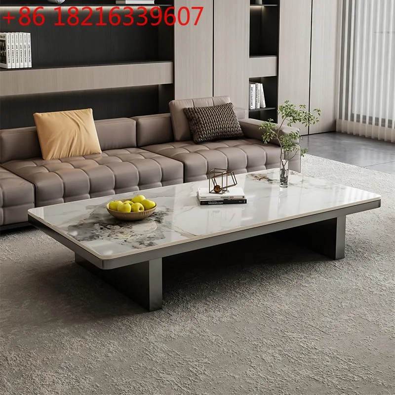 Mesa de Centro Moderna Minimalista TAO para Quarto, Mesa Lateral Simples Italiana Exclusiva, Mesa Auxiliar para Escrita e Computador, Móveis para Casa