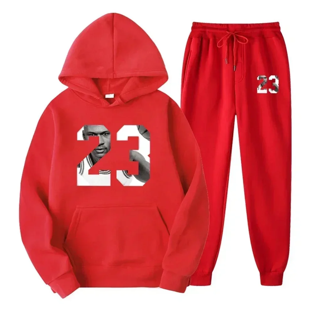 Men\'s and women\'s hoodie and sweatpants set, hoodie and sweatpants, sporty, trendy, autumn and winter, brand new, 2-piece set