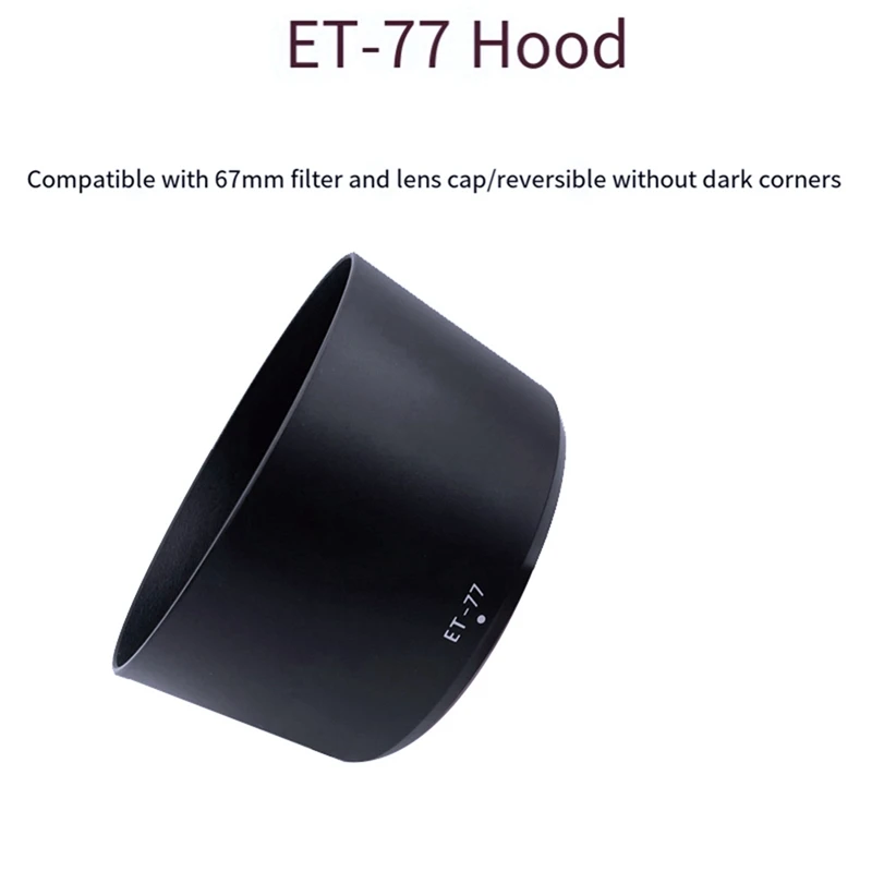 ET77 Lens Hood Circular Sunshade Replace ET-77 For Canon RF 85Mm F/2 Macro Is STM, RF 85 Mm F2 MACRO Is STM