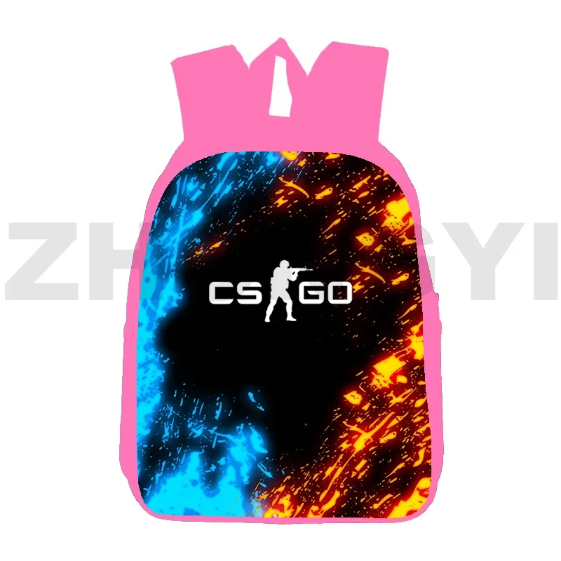 Popular Merch Shooting Game CS GO 3D Backpacks Women Travel Bag 12/16 Inch Teenager Harajuku Anime Japanese Bag Kids Book Bags