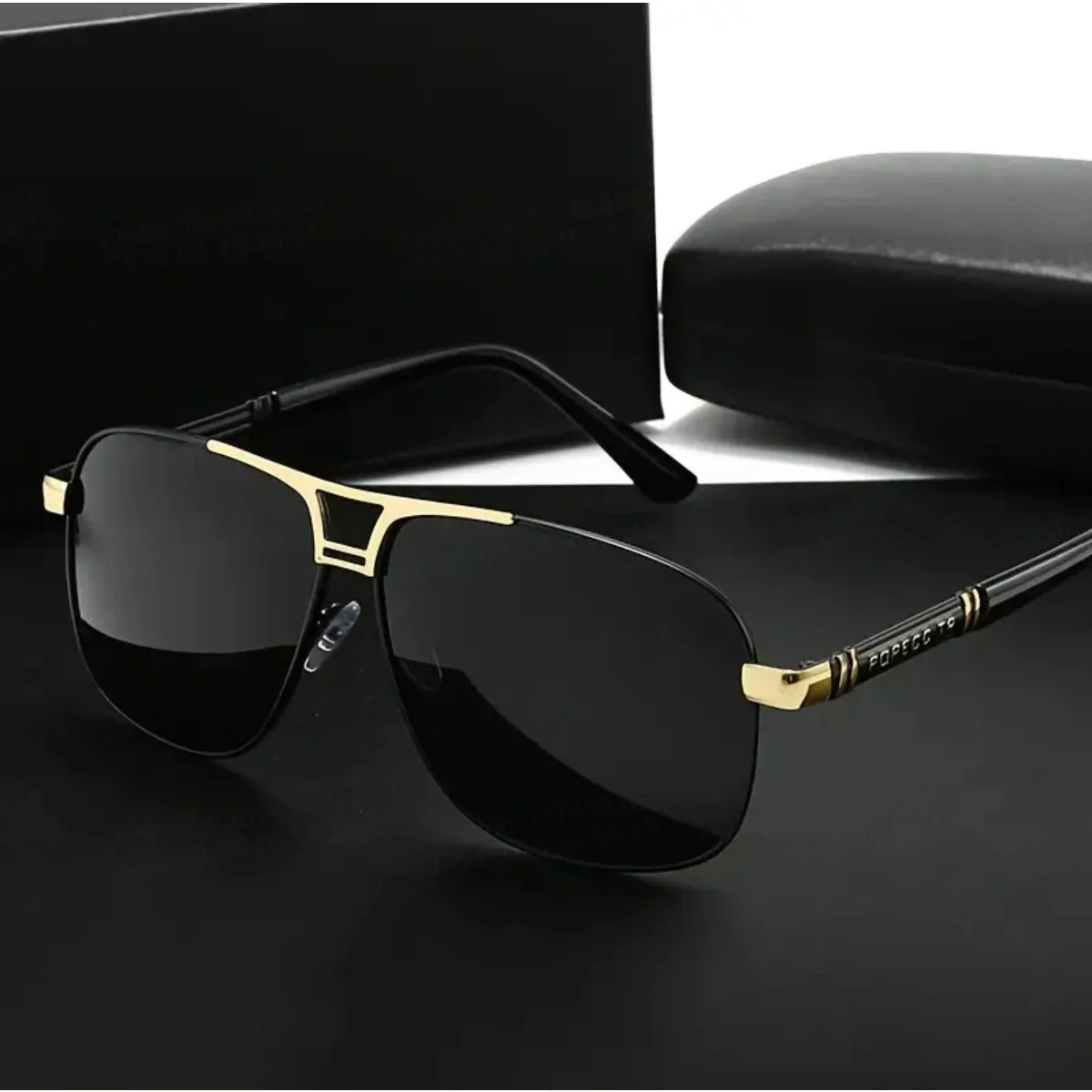 Oversized Square Aviator Sunglasses UV Protection Fashion Trendy Shades for Men Women