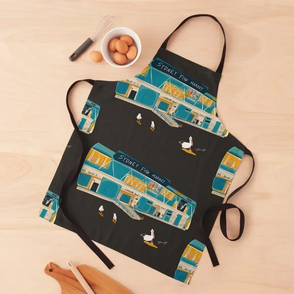 

Sydney Fish Market Apron barber men beauty master Waterproof Women's Dresses Apron