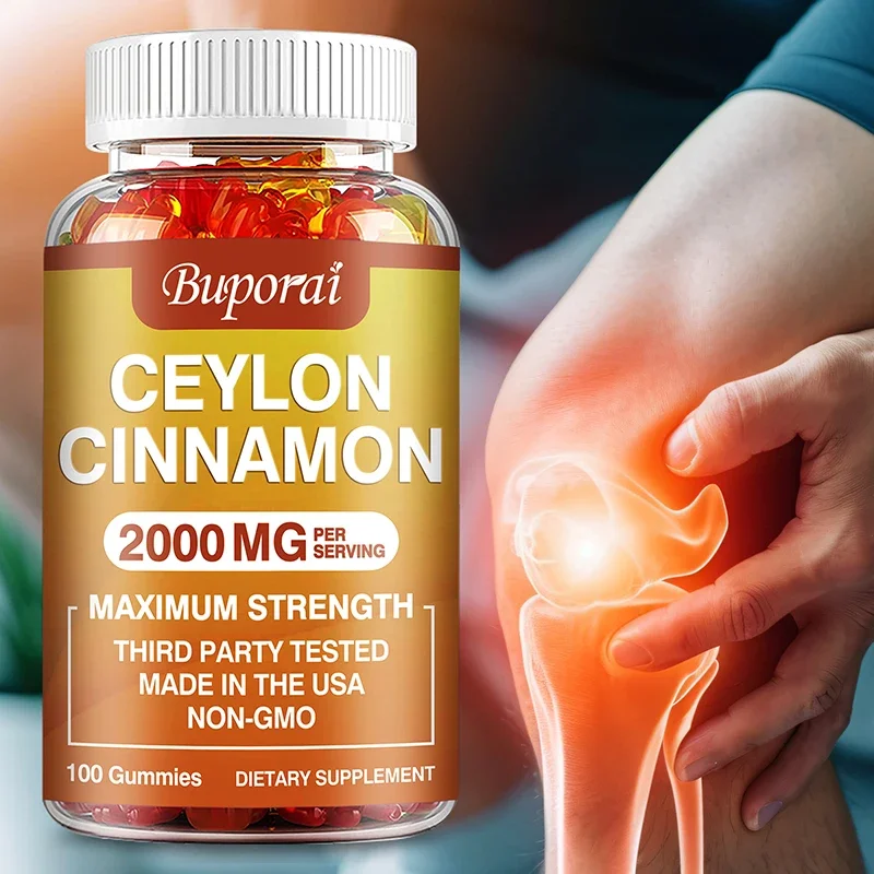 

Ceylon Cinnamon Gummies - Antioxidant, Immune System, Cardiovascular and Gastrointestinal Health, Non-GMO Gluten-Free