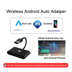 Adaptateur Android Auto sans fil pour voiture filaire, dongle Android Auto, conversion filaire d'usine en sans fil