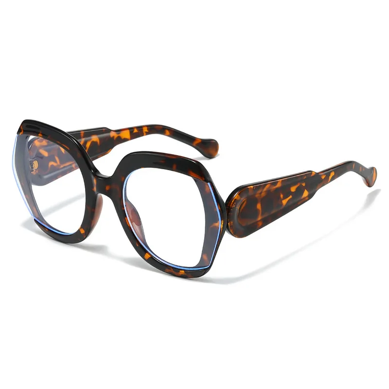 2026 Fashion Retro Butterfly Blue LIght Glasses Large Frame Flat Lens Women Casual Simple Computer TV Eyeglasses