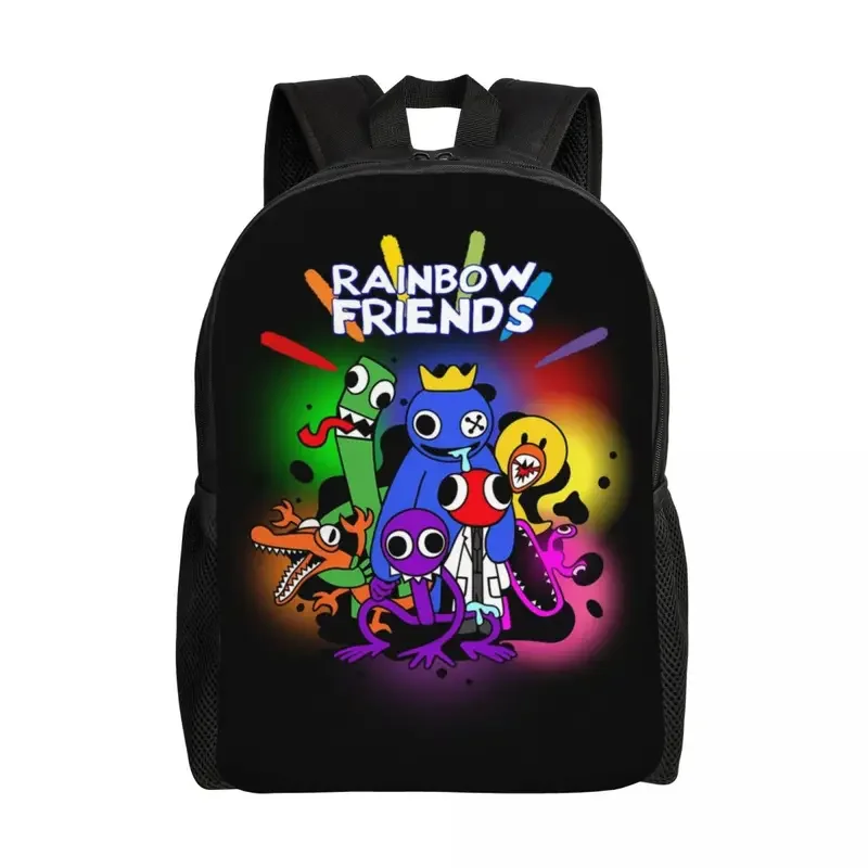 

Custom Rainbows Friends Hug It Out Travel Backpack Men Women School Computer Bookbag Video Game College Student Daypack Bags