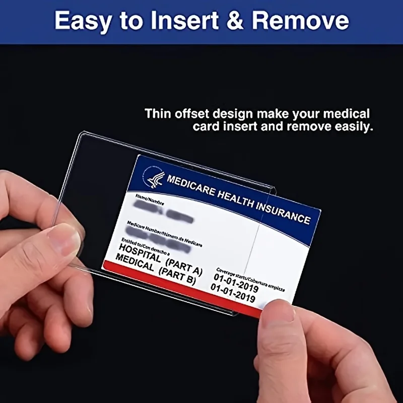 10 PCS Transparent Card Sleeves, Soft PVC Waterproof Cover for Credit Cards & Banking Cards, Slim Protective Wallet Organizer