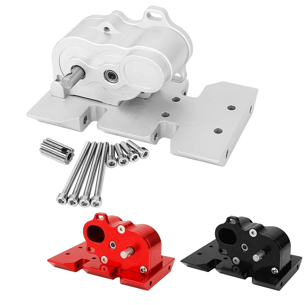 Ultra Light LCG Metal Transmission Low Speed Gearbox w/ Motor Gear Skid Plate For 1/10 RC Car SCX10 I RC 4WD Upgrade Part