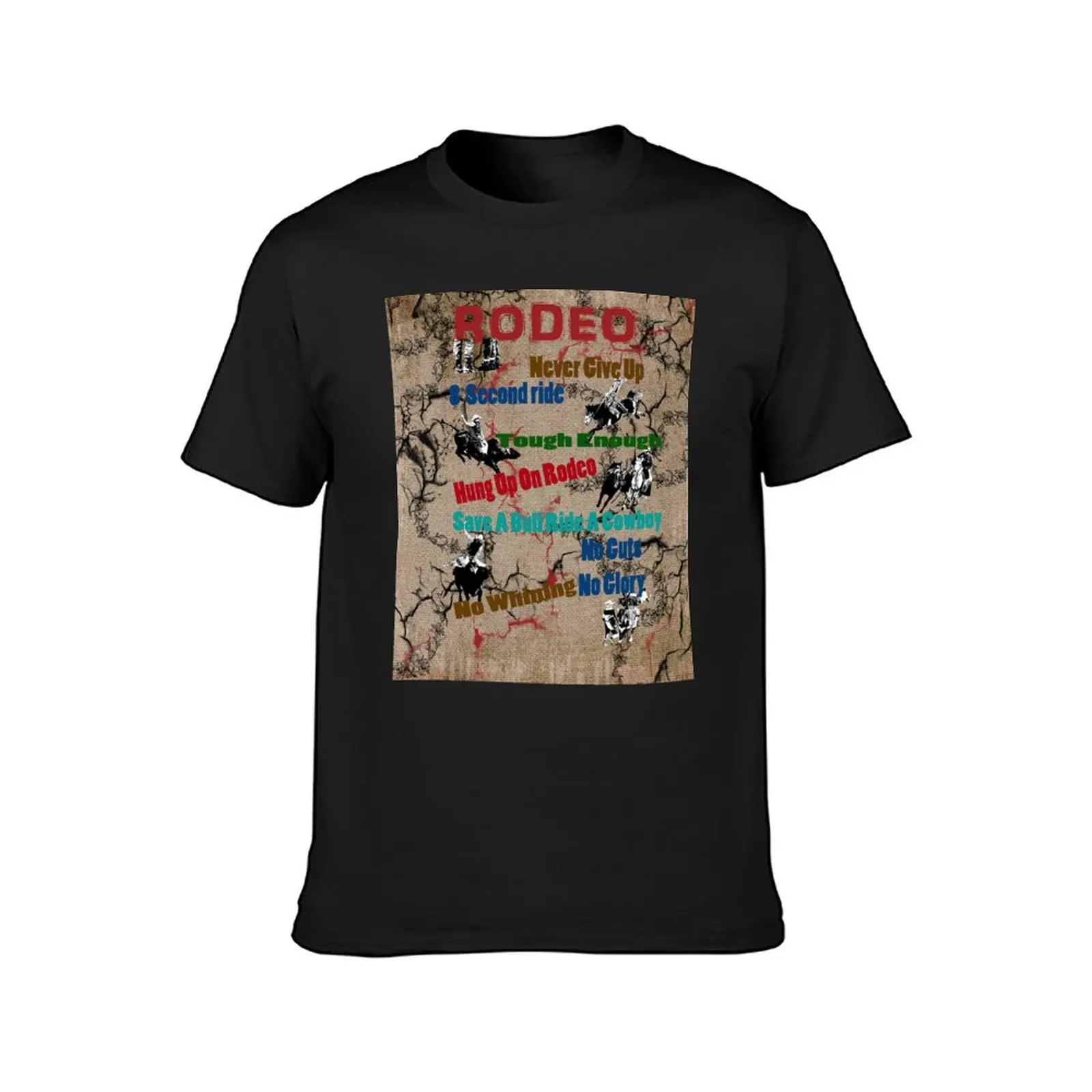 RODEO ART, RODEO TEE SHIRTS, ROUGH STOCK RIDERS T-Shirt tops kawaii clothes Men's clothing