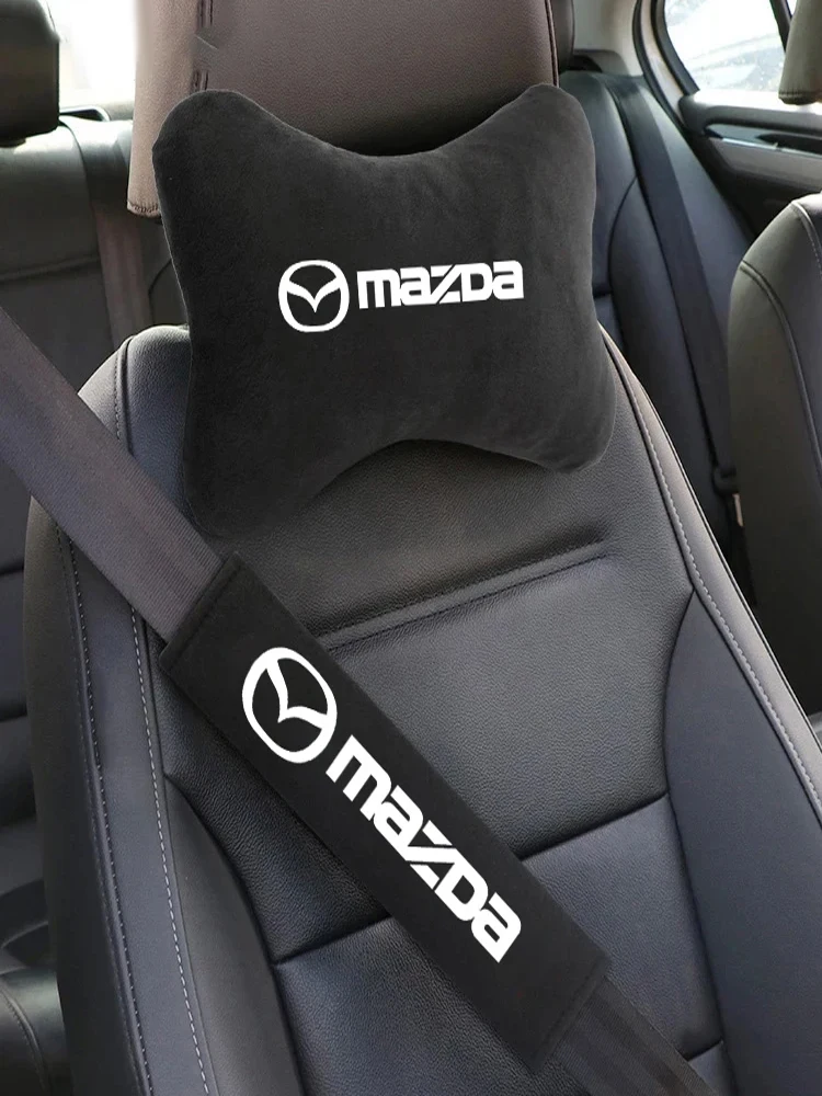 Poduszka pod kark do samochodu, zagłówek, nakładka na pas bezpieczeństwa, ochraniacz na ramię do Mazda 2 3 5 6 BL BM GJ CX3 CX4 CX5 CX-5 CX8 KE KF CX7 CX9 MX5 CX30 — 2