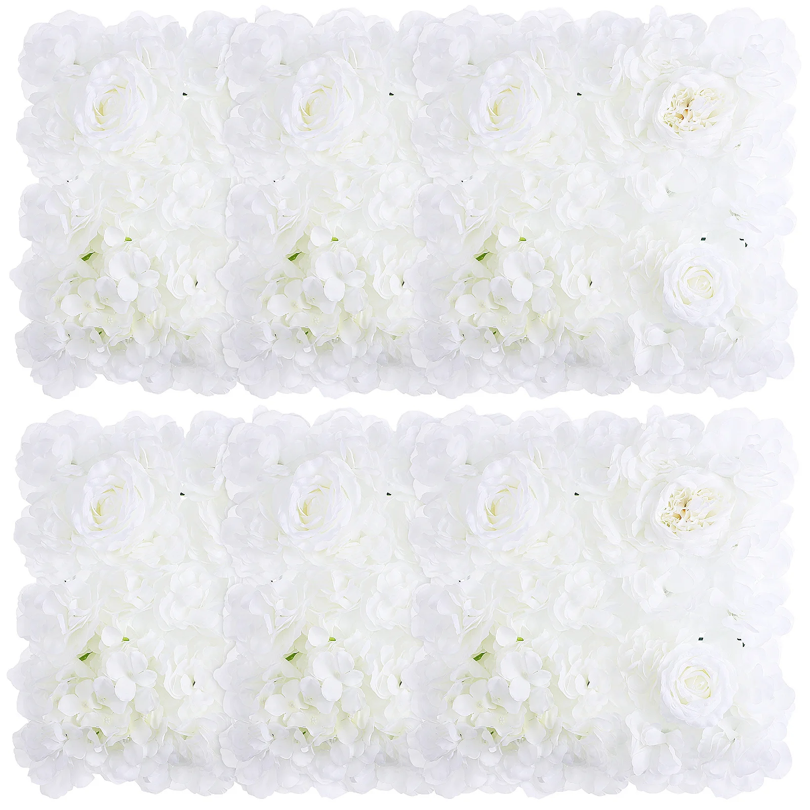 

6 pcs Floral Wall Decor Faux Flower Panels Artificial Flower Wall Decoration For Wedding Backdrop Events Home Party Ceiling