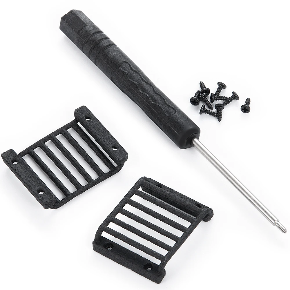 MIBIDAO Nylon Front Light Headlight Lamp Guard Grille Cover Protective Net Lampshade for TRX-4M Defender 1/18 RC Car Truck Model