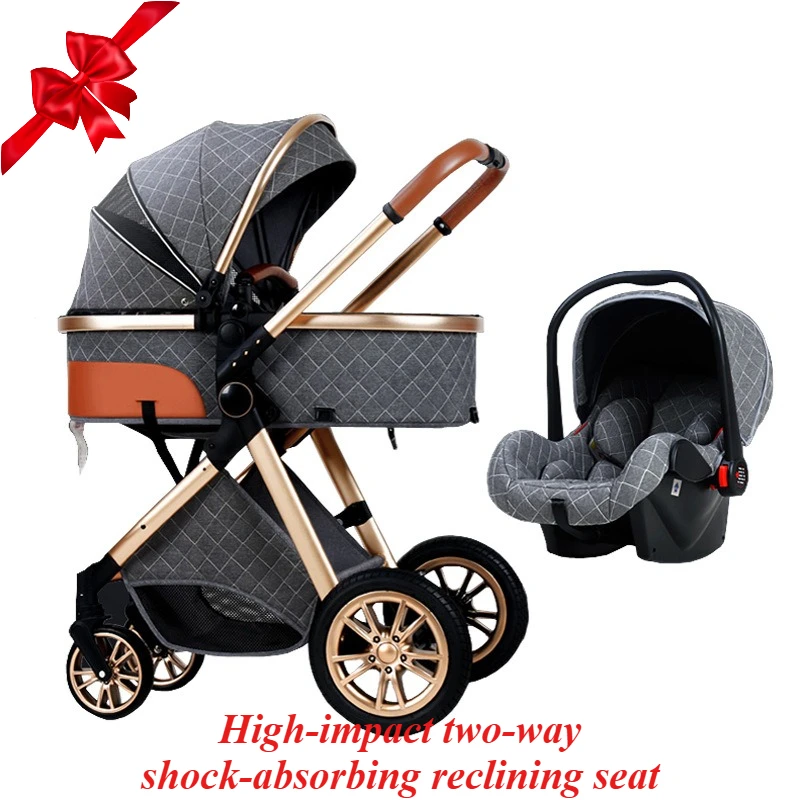 

Высокая ландшафтная корзина для коляски можно сидеть, лежать и складывать, двусторонняя амортизация.