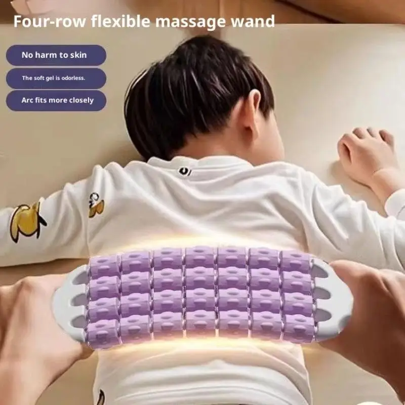 

New Flexible Muscle Massage Roller For Leg Back Body Relaxation Portable Yoga Deep Tissue Knobbed Roller Fitness Recovery Tool