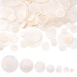 150Pcs Natural Capiz Shell Pendants Seashell Color Disc Charms for DIY Summer Beach Earrings Bracelet Jewelry Making Supplies